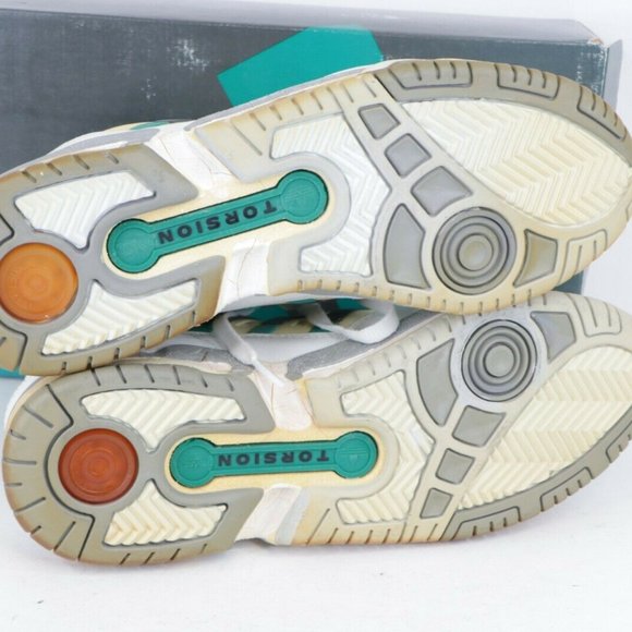 NOS Vintage 90s Adidas EQT Basketball Mid Sneakers Shoes White Green - Picture 9 of 11